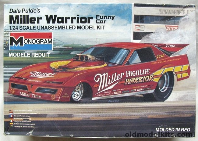 Monogram 1/24 Dale Pulde's Miller Warrior Pontiac Firebird Funny Car, 2712 plastic model kit